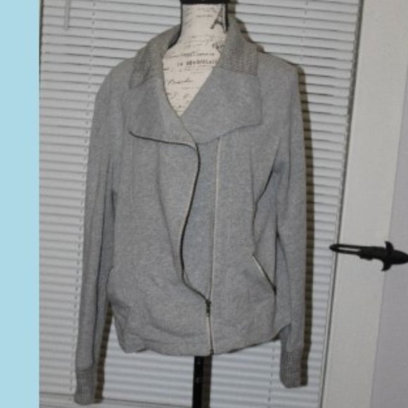 Anthropologie Saturday Sunday Sweatshirt Gray Sweater Knit Cuffs & Sleev… - Picture 6 of 6